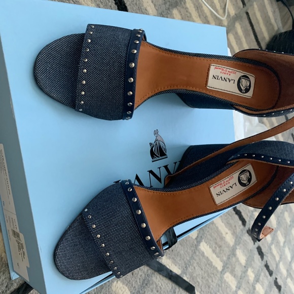 Lanvin Denim Wedge Sandal - Picture 6 of 8